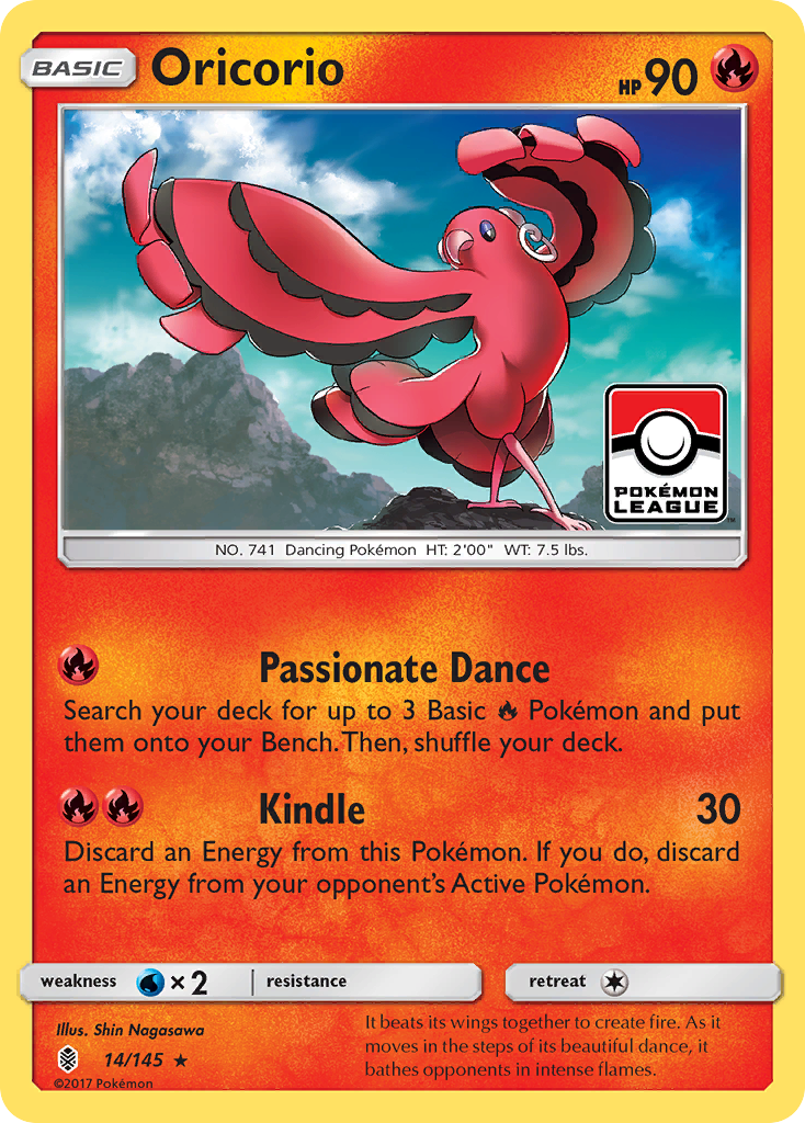 Oricorio 14/145 Rare | Guardians Rising | Pokemon Card