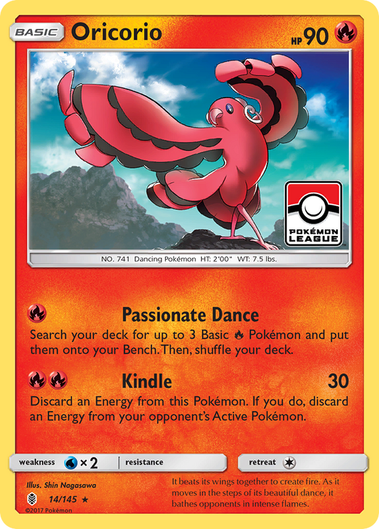 Oricorio 14/145 Rare | Guardians Rising | Pokemon Card