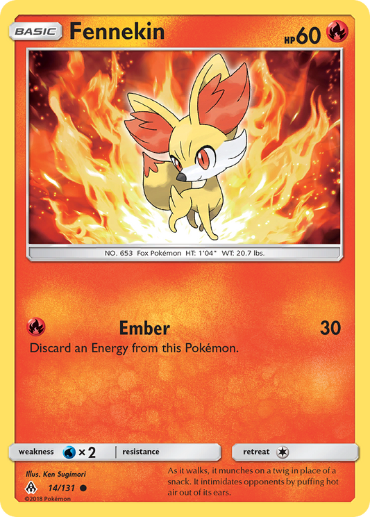 Fennekin 14/131 Common | Forbidden Light | Pokemon Card