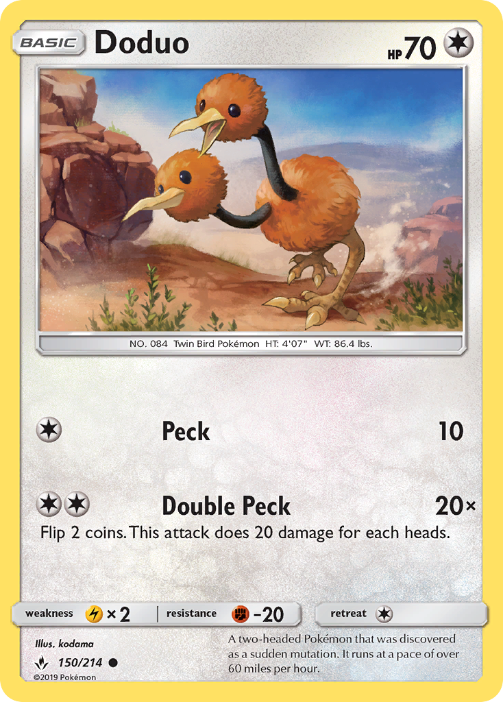 Doduo 150/214 Common | Unbroken Bonds | Pokemon Card