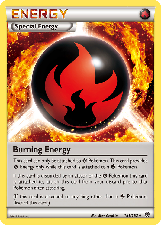 Burning Energy 151/162 Uncommon | BREAKthrough | Pokémon Card