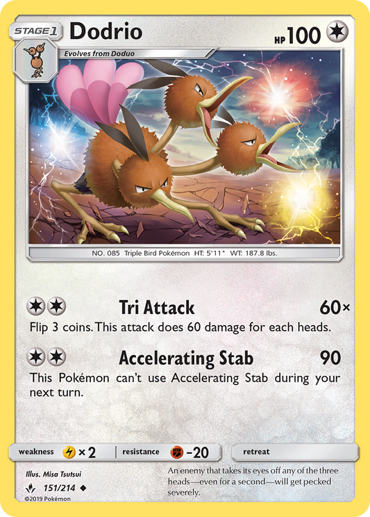 Dodrio 151/214 Uncommon | Unbroken Bonds | Pokemon Card