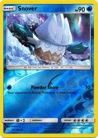 Snover 41/236 Reverse Holo | Unified Minds | Pokemon Card