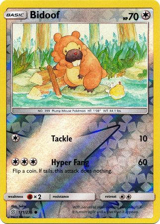 Bidoof 171/236 Reverse Holo | Unified Minds | Pokemon Card