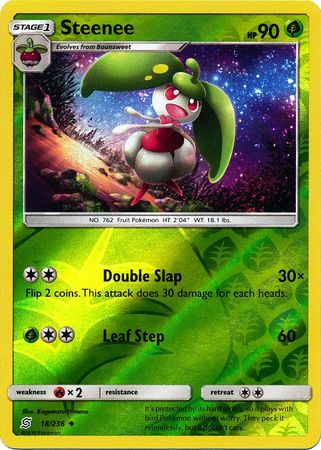 Steenee 18/236 Reverse Holo | Unified Minds | Pokemon Card