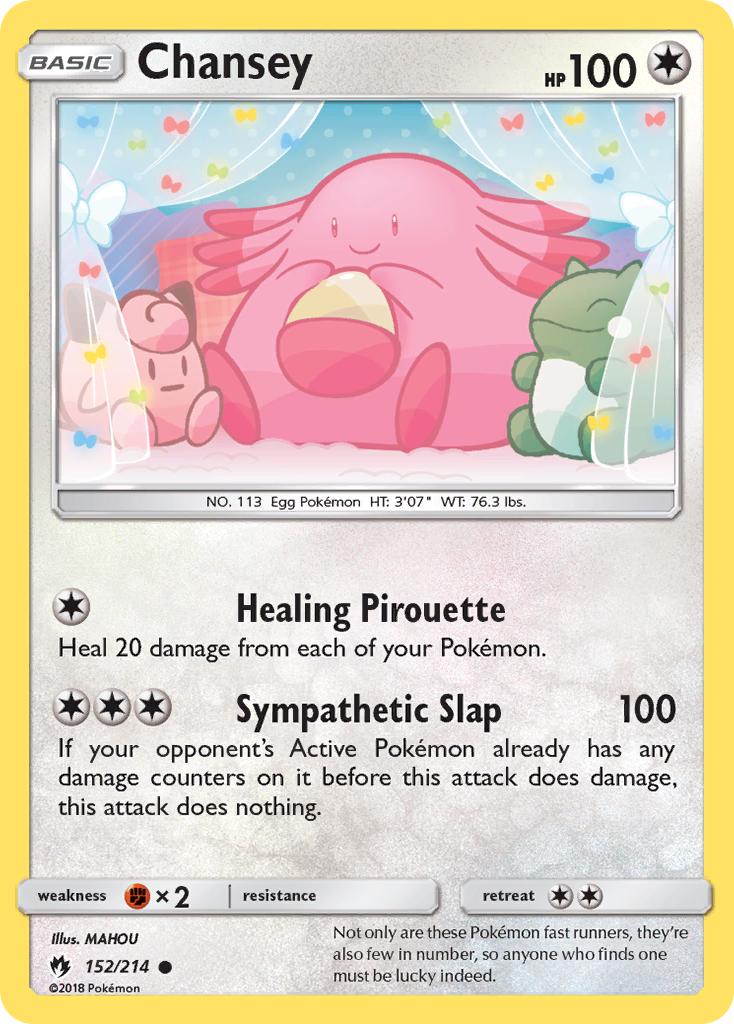 Chansey 152/214 Common | Lost Thunder | Pokemon Card