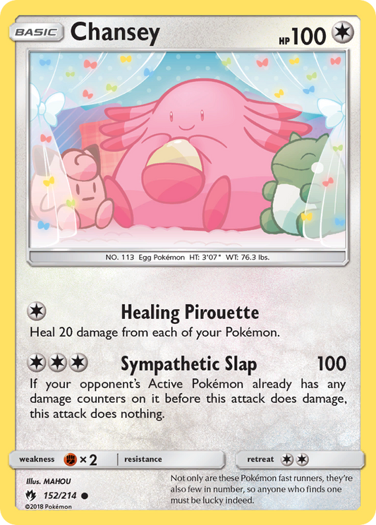 Chansey 152/214 Common | Lost Thunder | Pokemon Card