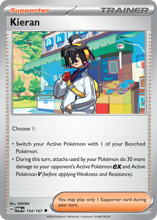 Kieran 154/167 Uncommon | Twilight Masquerade | Pokemon Card