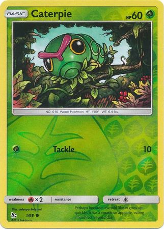 Caterpie 1/68 Reverse Holo | Hidden Fates | Pokemon Card