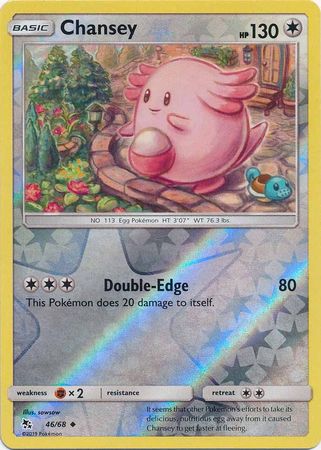 Chansey 46/68 Reverse Holo | Hidden Fates | Pokemon Card