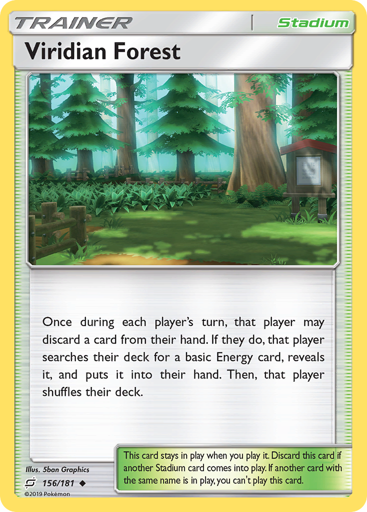 Viridian Forest 156/181 Uncommon | Team Up | Pokemon Card