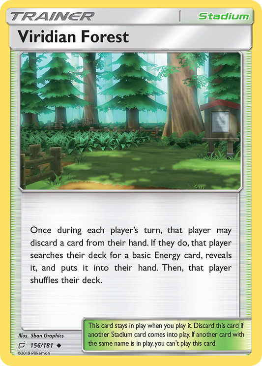 Viridian Forest 156/181 Uncommon | Team Up | Pokemon Card