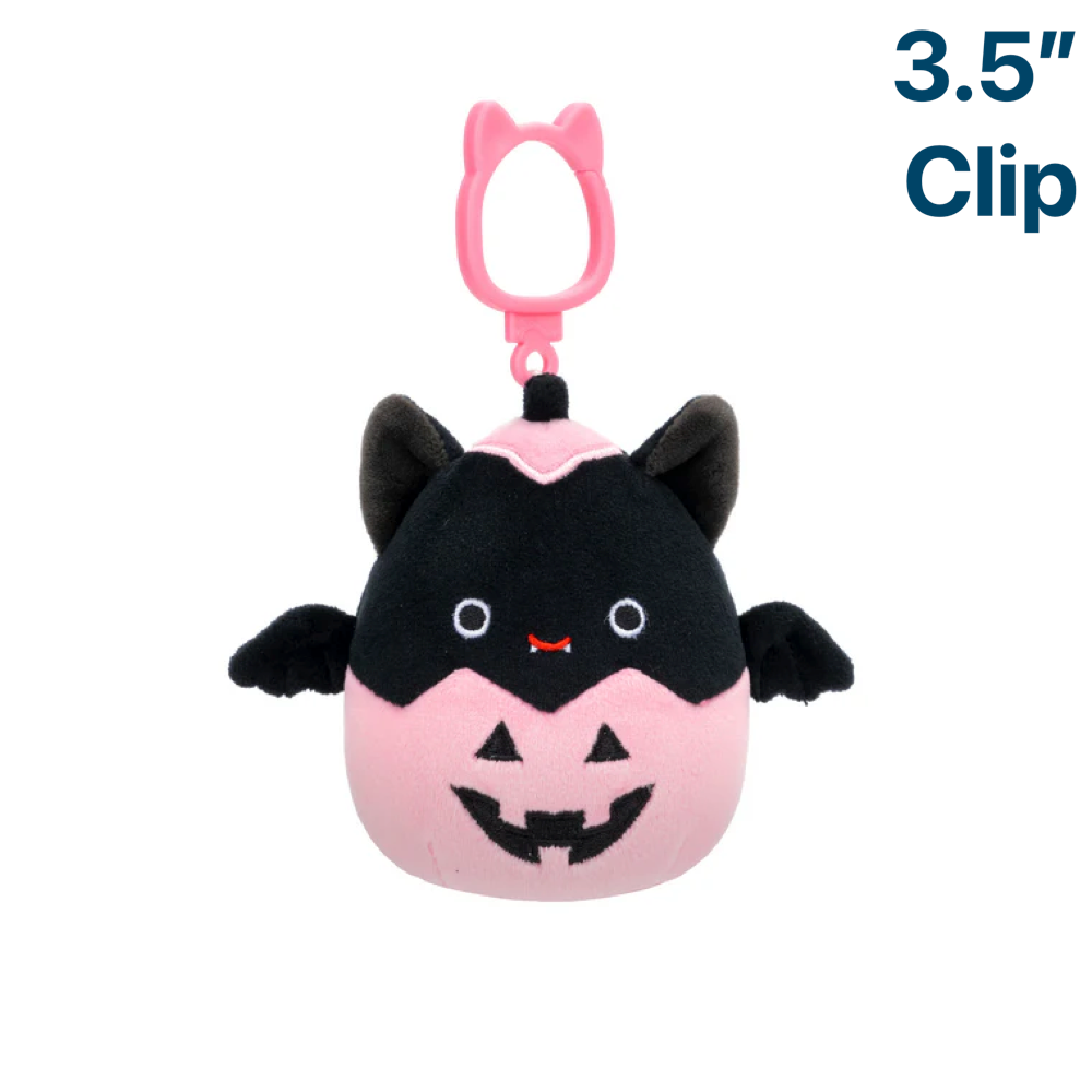 Emily the Pumpkin Bat ~ Halloween 3.5" Clip On Squishmallow Plush