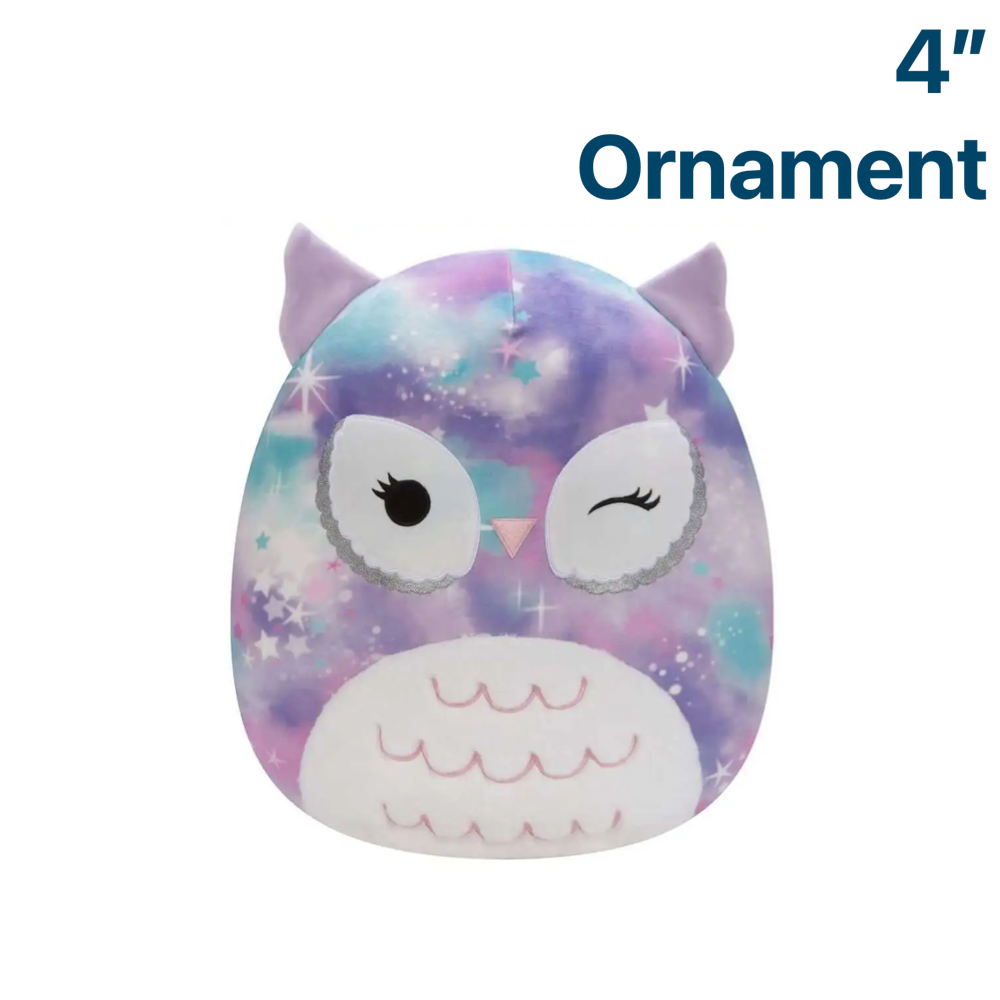Solina the Owl ~ Holiday 4" Ornament Squishmallow Plush ~ IN STOCK ~ LIMIT 1 PER CUSTOMER
