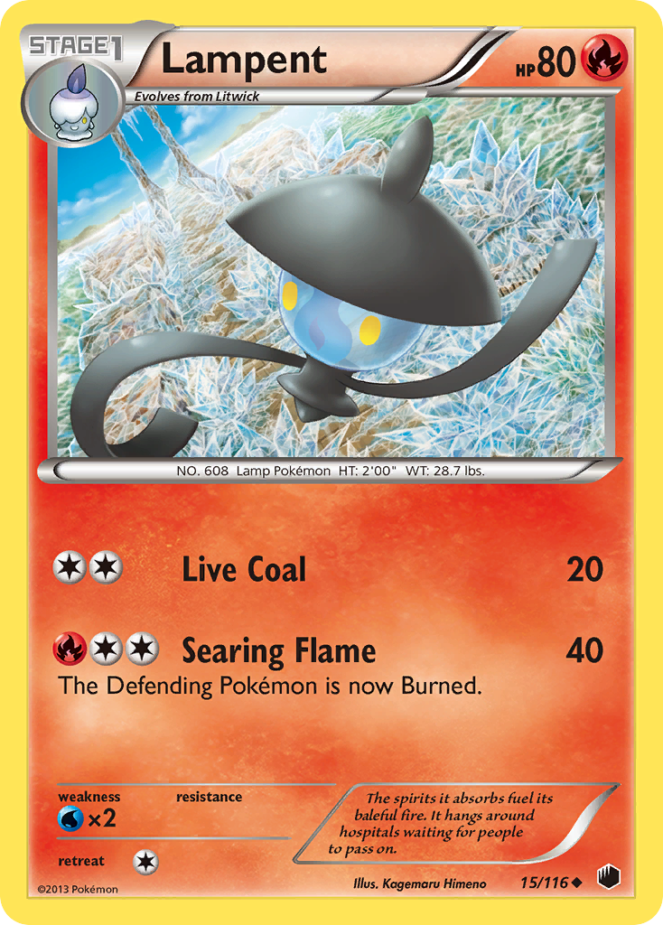 Lampent 15/116 Uncommon | Plasma Freeze | Pokemon Card