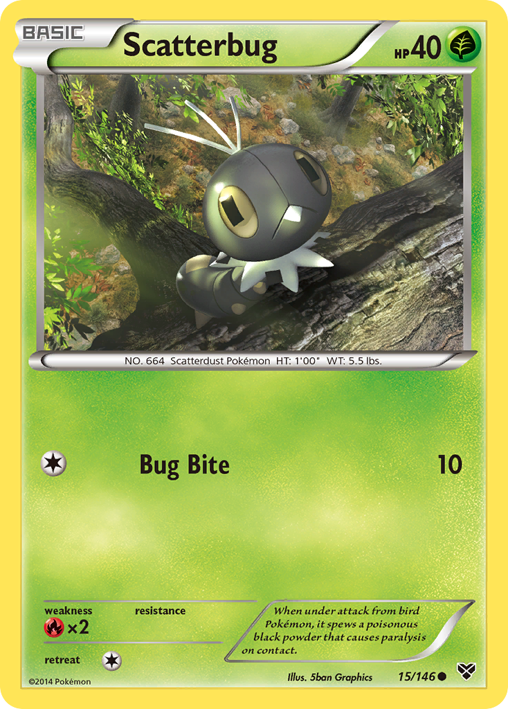 Scatterbug 15/146 Common | XY | Pokemon Card