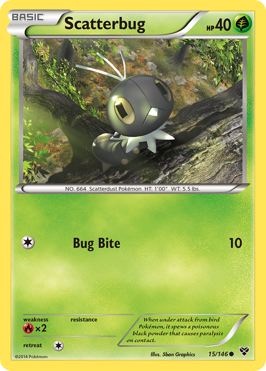 Scatterbug 15/146 Common | XY | Pokemon Card