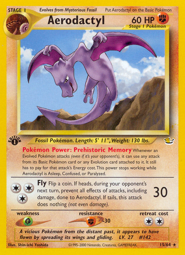 Aerodactyl 15/64 Rare | Neo Revelation | Pokemon Card