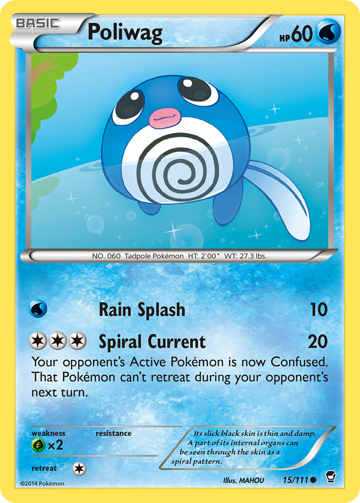 Poliwag 15/111 Common | Furious Fists | Pokemon Card