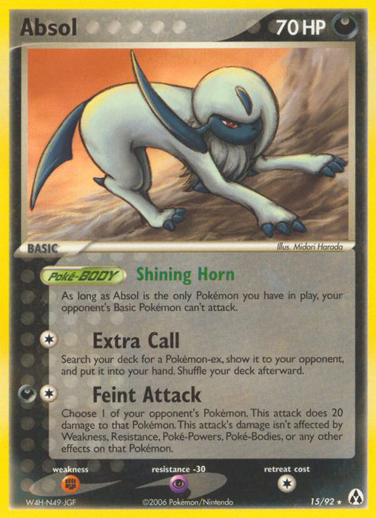 Absol 15/92 Rare | Legend Maker | Pokemon Card