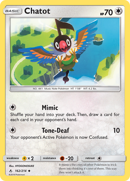 Chatot 162/214 Uncommon | Unbroken Bonds | Pokemon Card