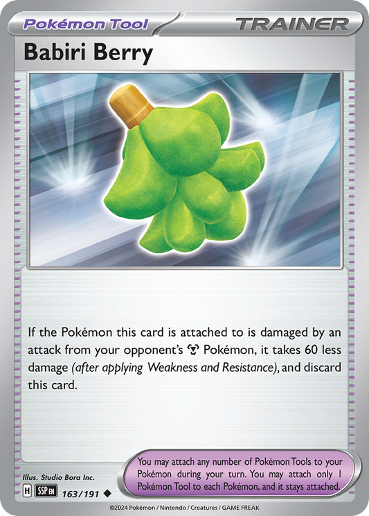 Babiri Berry 163/191 Uncommon | Surging Sparks | Pokemon Card