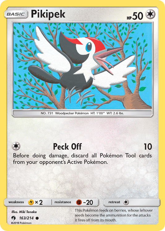 Pikipek 163/214 Common | Lost Thunder | Pokemon Card