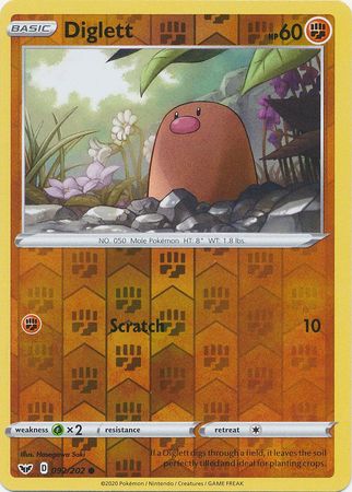 Diglett 92/202 Reverse Holo | Sword & Shield | Pokemon Card