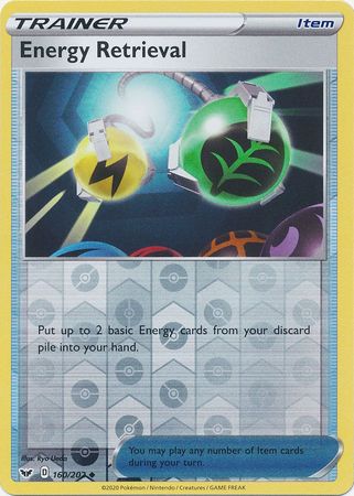 Energy Retrieval 160/202 Reverse Holo | Sword & Shield | Pokemon Card