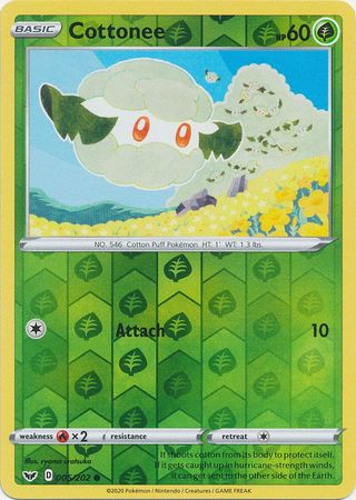 Cottonee 5/202 Reverse Holo | Sword & Shield | Pokemon Card