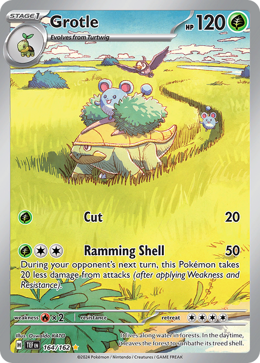 Grotle 164/162 Illustration Rare | Temporal Forces | Pokemon Card