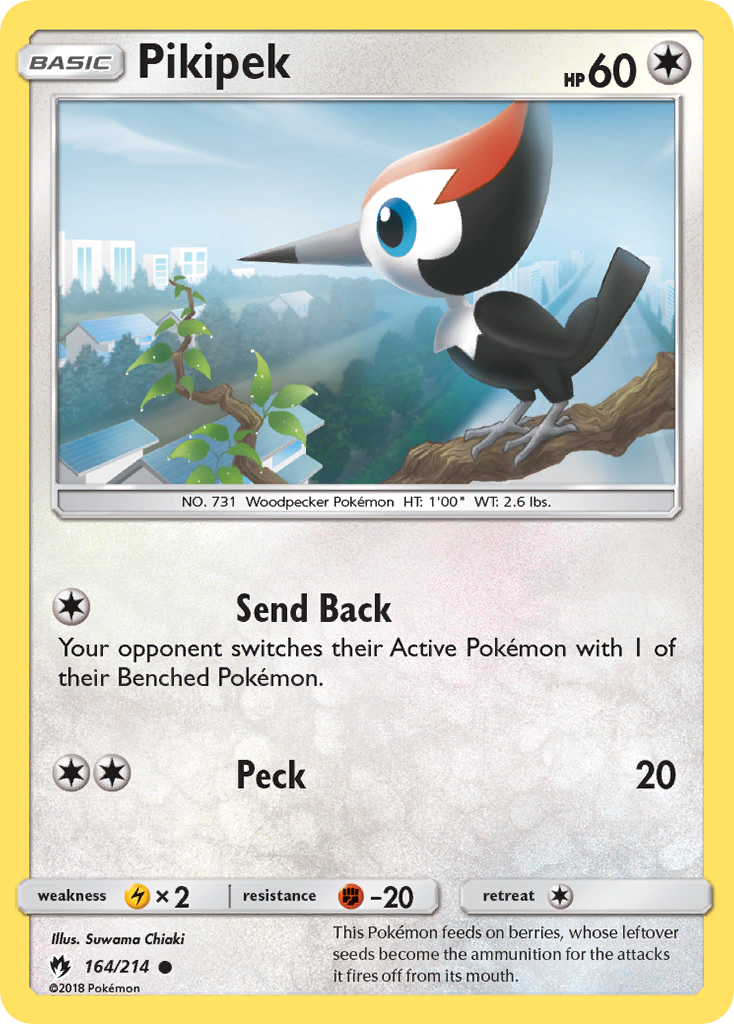 Pikipek 164/214 Common | Lost Thunder | Pokémon Card