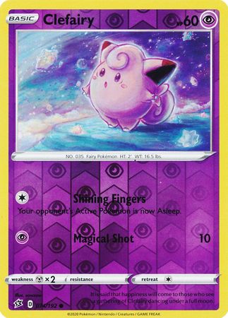 Clefairy 74/192 Reverse Holo | Rebel Clash | Pokemon Card