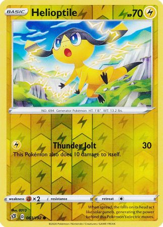 Helioptile 63/192 Reverse Holo | Rebel Clash | Pokemon Card