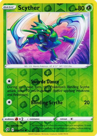 Scyther 4/192 Reverse Holo | Rebel Clash | Pokemon Card