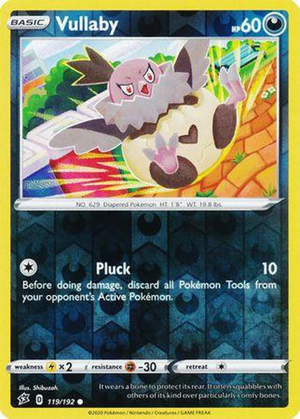 Vullaby 119/192 Reverse Holo | Rebel Clash | Pokemon Card