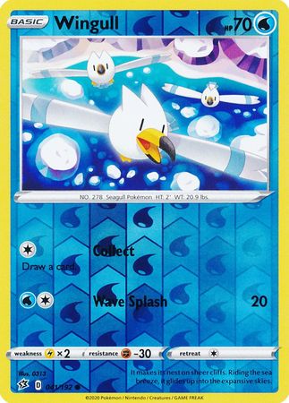 Wingull 41/192 Reverse Holo | Rebel Clash | Pokemon Card