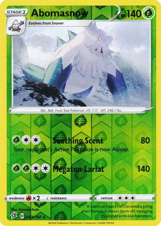 Abomasnow 13/192 Reverse Holo | Rebel Clash | Pokemon Card