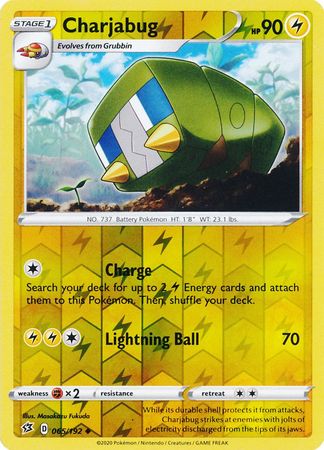 Charjabug 65/192 Reverse Holo | Rebel Clash | Pokemon Card