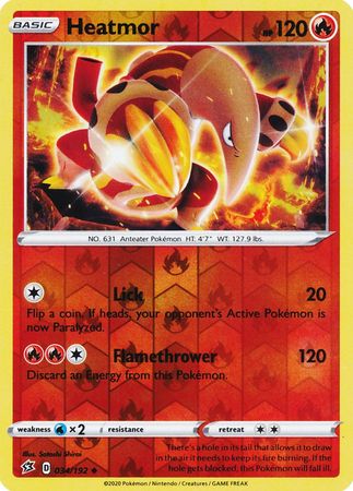 Heatmor 34/192 Reverse Holo | Rebel Clash | Pokemon Card