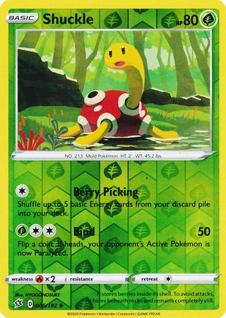 Shuckle 5/192 Reverse Holo | Rebel Clash | Pokemon Card