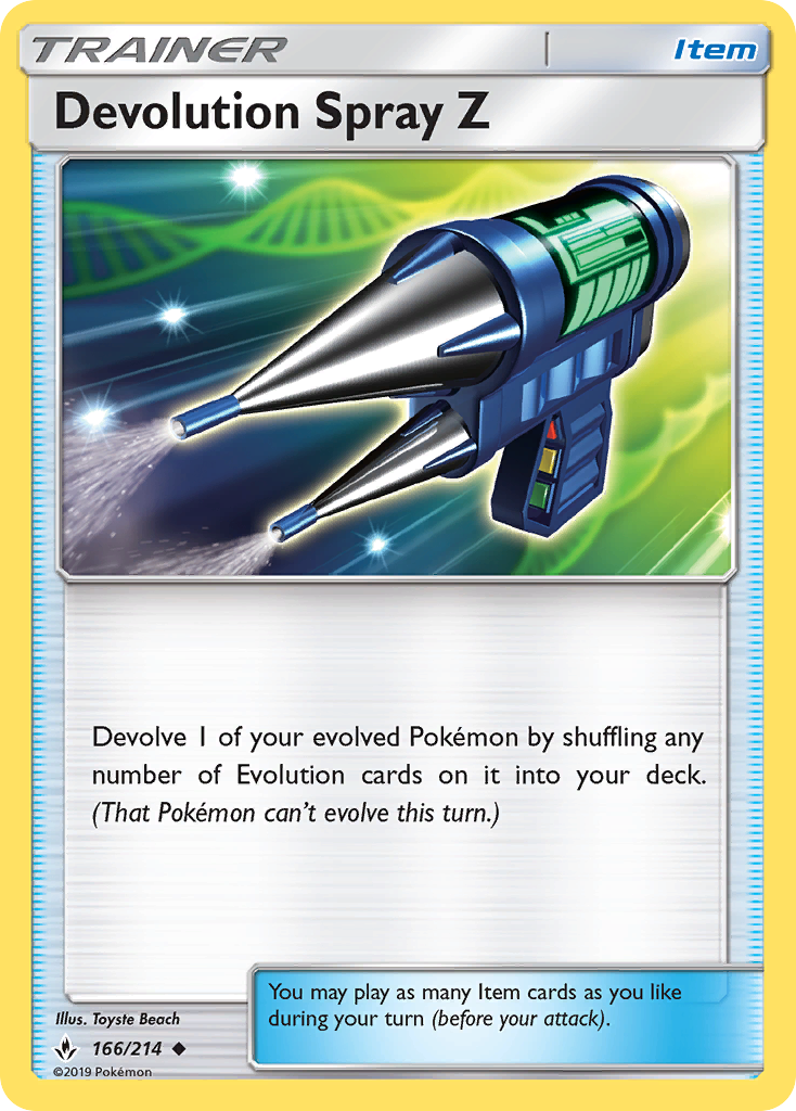 Devolution Spray Z 166/214 Uncommon | Unbroken Bonds | Pokemon Card