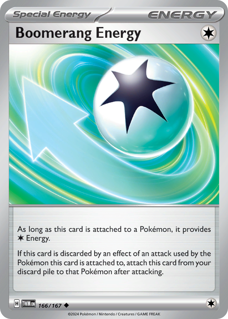 Boomerang Energy 166/167 Uncommon | Twilight Masquerade | Pokemon Card