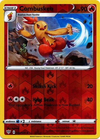 Combusken 23/189 Reverse Holo | Darkness Ablaze | Pokemon Card