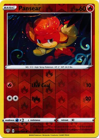 Pansear 26/189 Reverse Holo | Darkness Ablaze | Pokemon Card