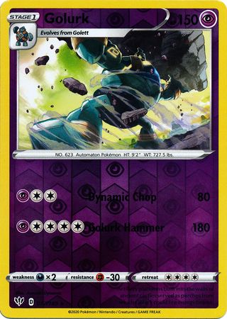 Golurk 77/189 Reverse Holo | Darkness Ablaze | Pokemon Card