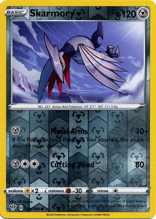 Skarmory 120/189 Reverse Holo | Darkness Ablaze | Pokemon Card