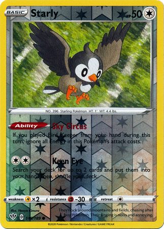 Starly 145/189 Reverse Holo | Darkness Ablaze | Pokemon Card