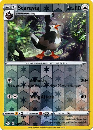 Staravia 146/189 Reverse Holo | Darkness Ablaze | Pokemon Card