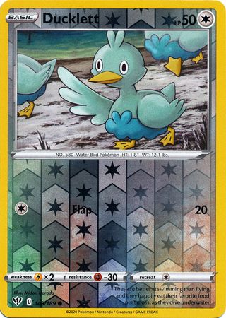 Ducklett 148/189 Reverse Holo | Darkness Ablaze | Pokemon Card